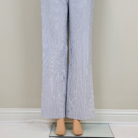 J.Crew  Factory City Fit Stripe flare leg pants Size 4 - Picture 7 of 11